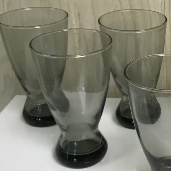 1960s Mid-Century Modern Smoked Glassware - Set of 4 - Picture 5 of 8